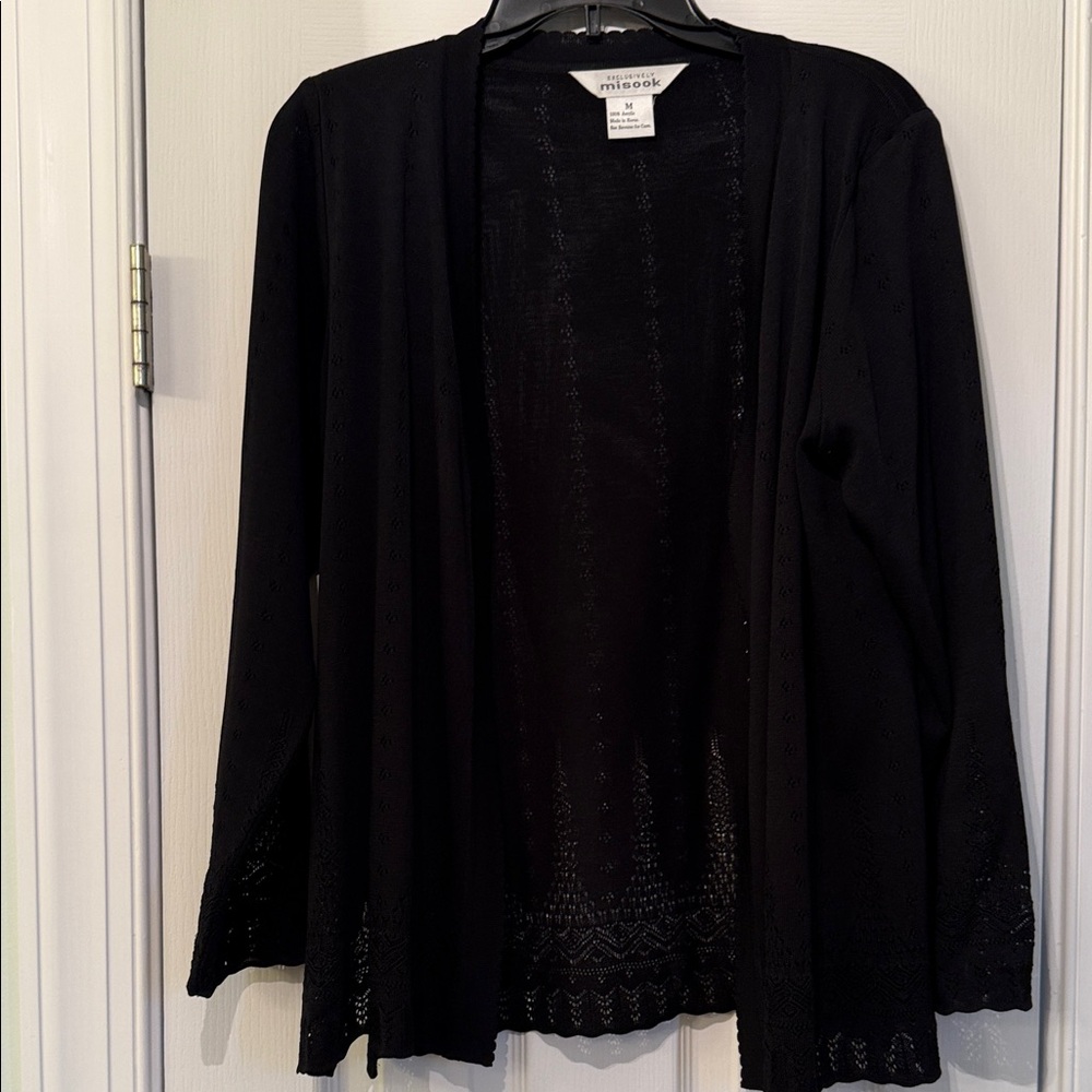 Misook Black Women's Cardigan